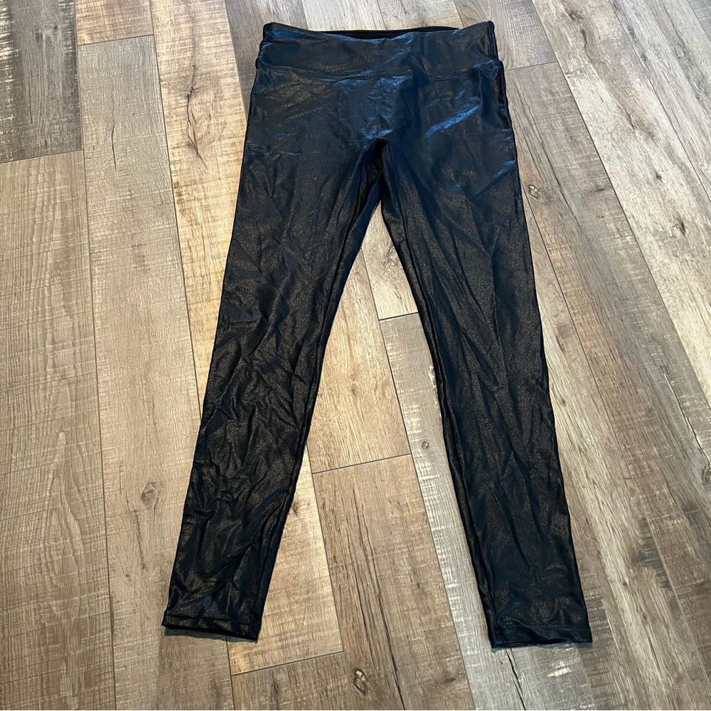 Black leather leggings missing tags